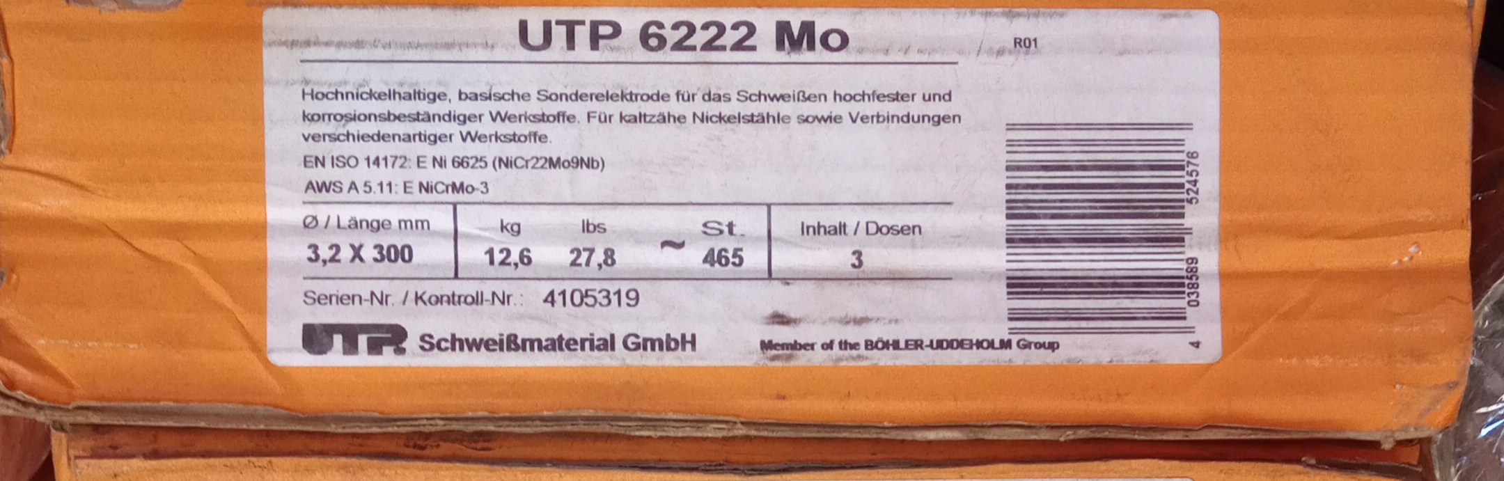 Продам электроды UTP 6222 Mo NiCrMo 3 фото 1
