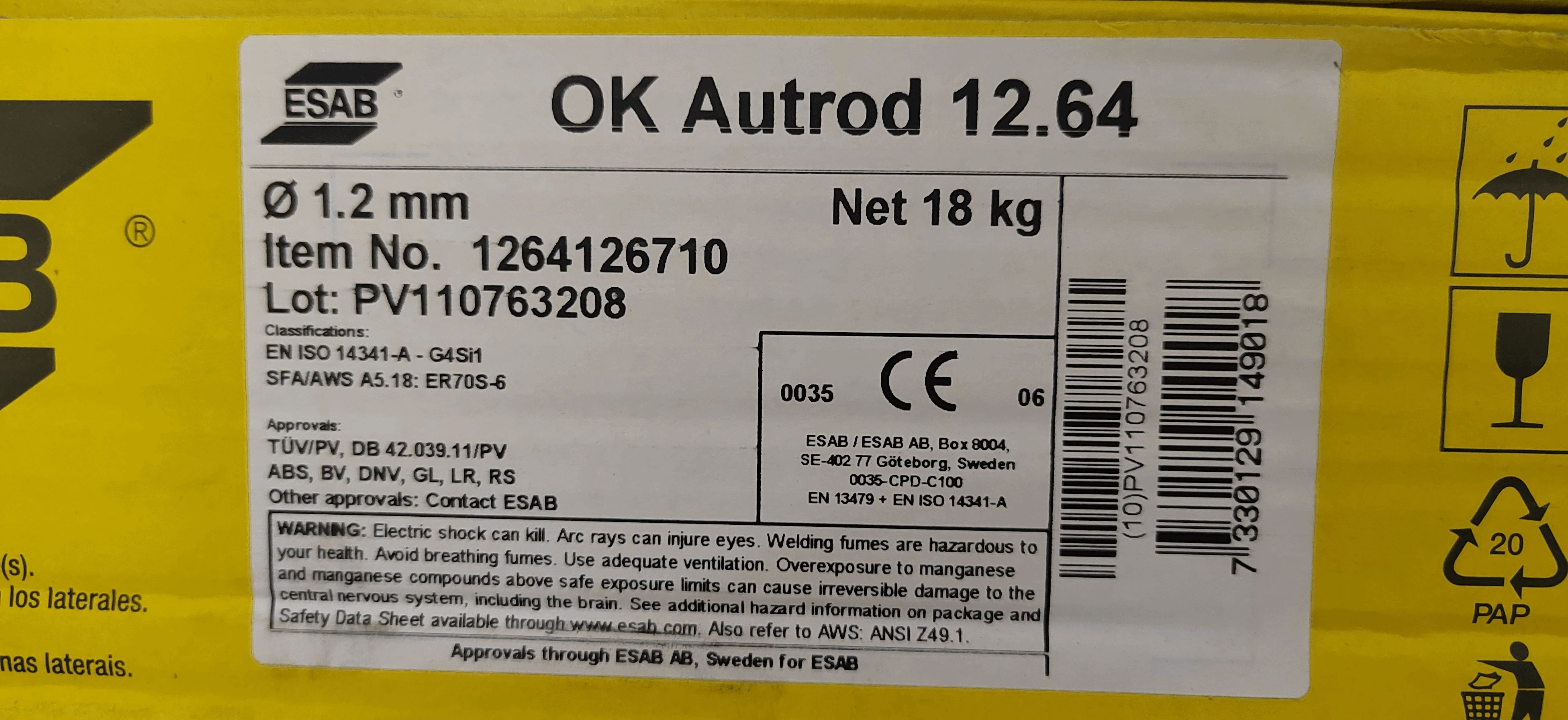 Продам Сварочную проволоку Autrod 12.64 д. 1,2 В НАЛИЧИИ 4 ТН фото 2